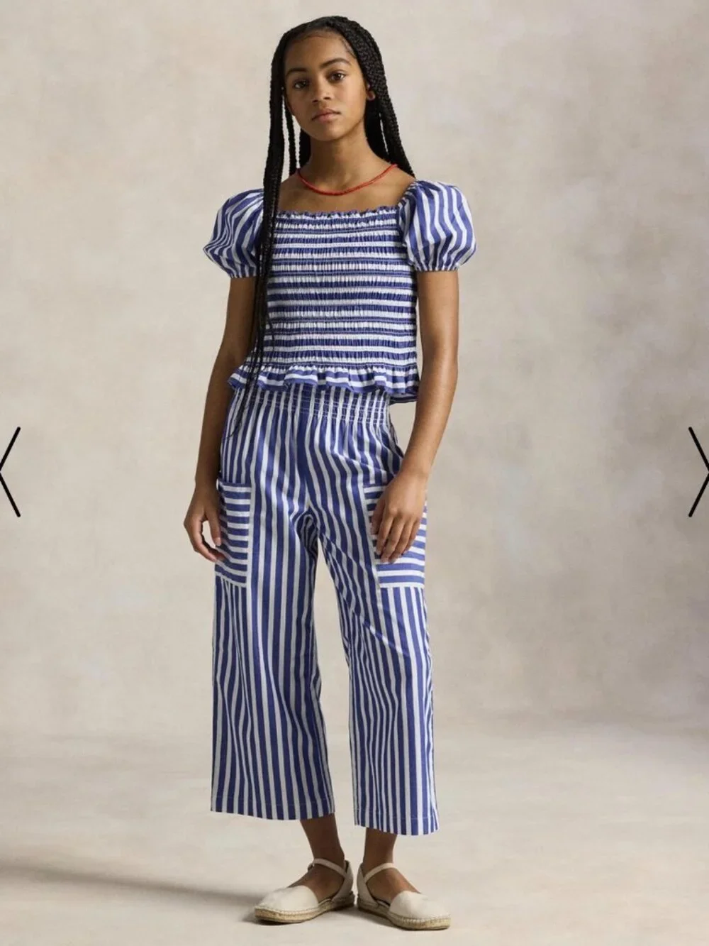 Ralph Lauren Striped Cotton Top & Cropped Pant Set | NEW without Tags!
